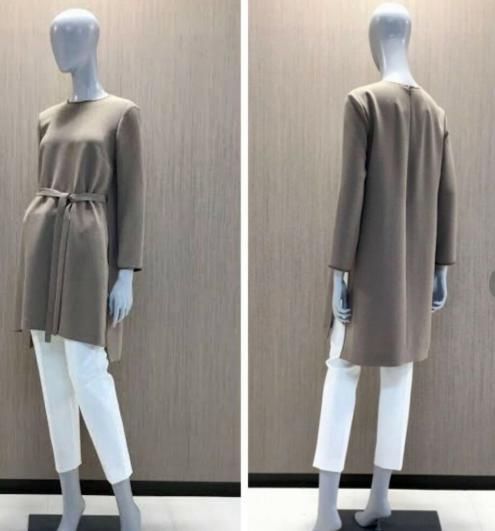 Theory luxe チュニック ウエスト紐 36 グレーブラウン