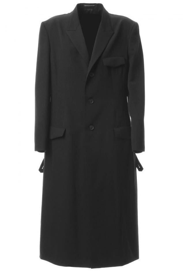 Yohji Yamamoto POUR HOMME ｜ヨウジヤマモト プールオム Wrinkled Gabardine 3B Peaked lapel  Jacket ピークドラペル ロングジャケット - メルカリ