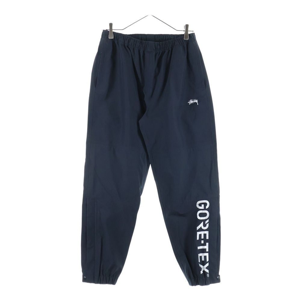 STUSSY ステューシー GORE-TEX ロゴプリント トラックパンツ ブラック