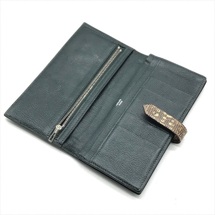 HERMES ベアンスフレ　リザード エルメス HERMES ベアンスフレ □P刻 レッド ゴールド金具