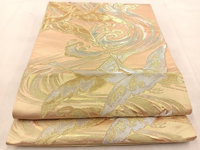 帯1396 ●金彩友禅作家 堀省平 高級 正絹 落款 六通 袋帯 帯1396 ○金彩友禅作家 堀省平 高級 正絹 落款 六通 袋帯 - メルカリ
