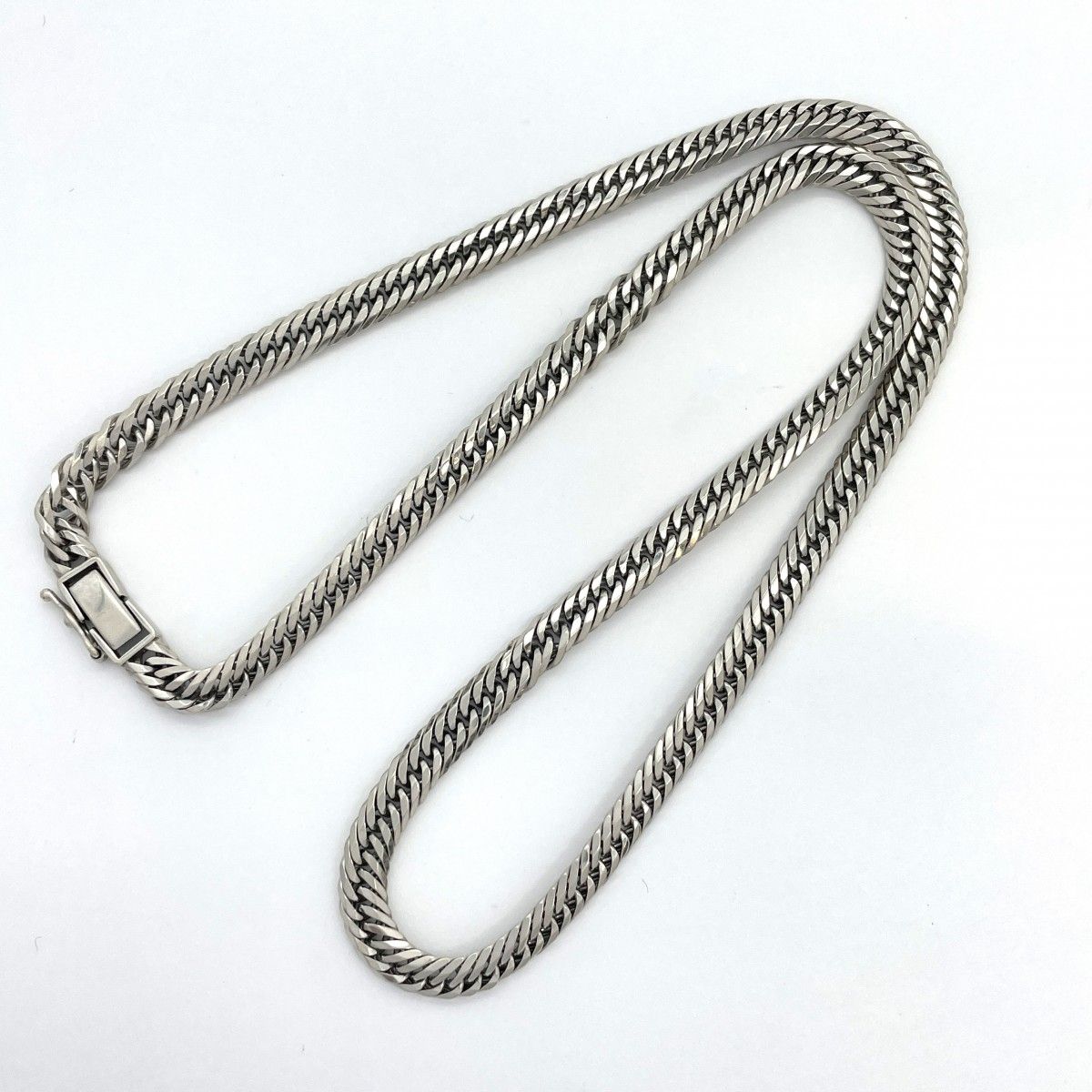 5khe038】喜平 ネックレス Pt850 プラチナ トリプル 12面 50.9cm 51.2g  