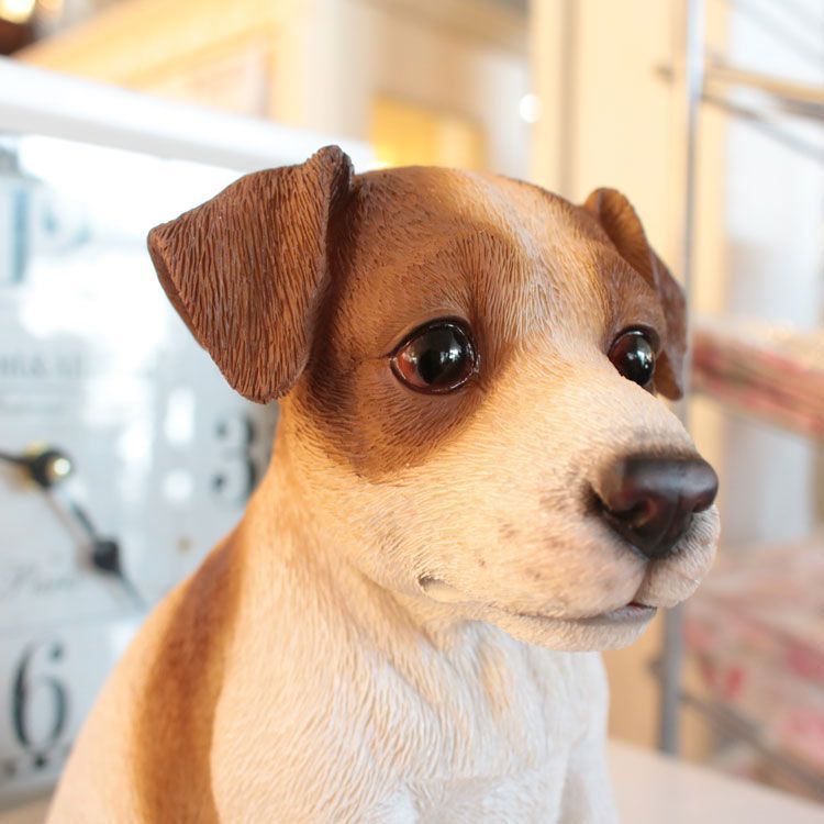 樹脂製 ジャック・ラッセルテリア jack russell terrier 置物