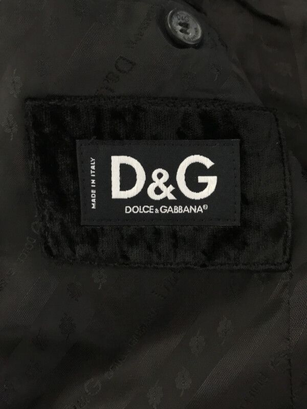 D&G ディーアンドジー ストライプジャガードトリムテーラードジャケット ブラック 50