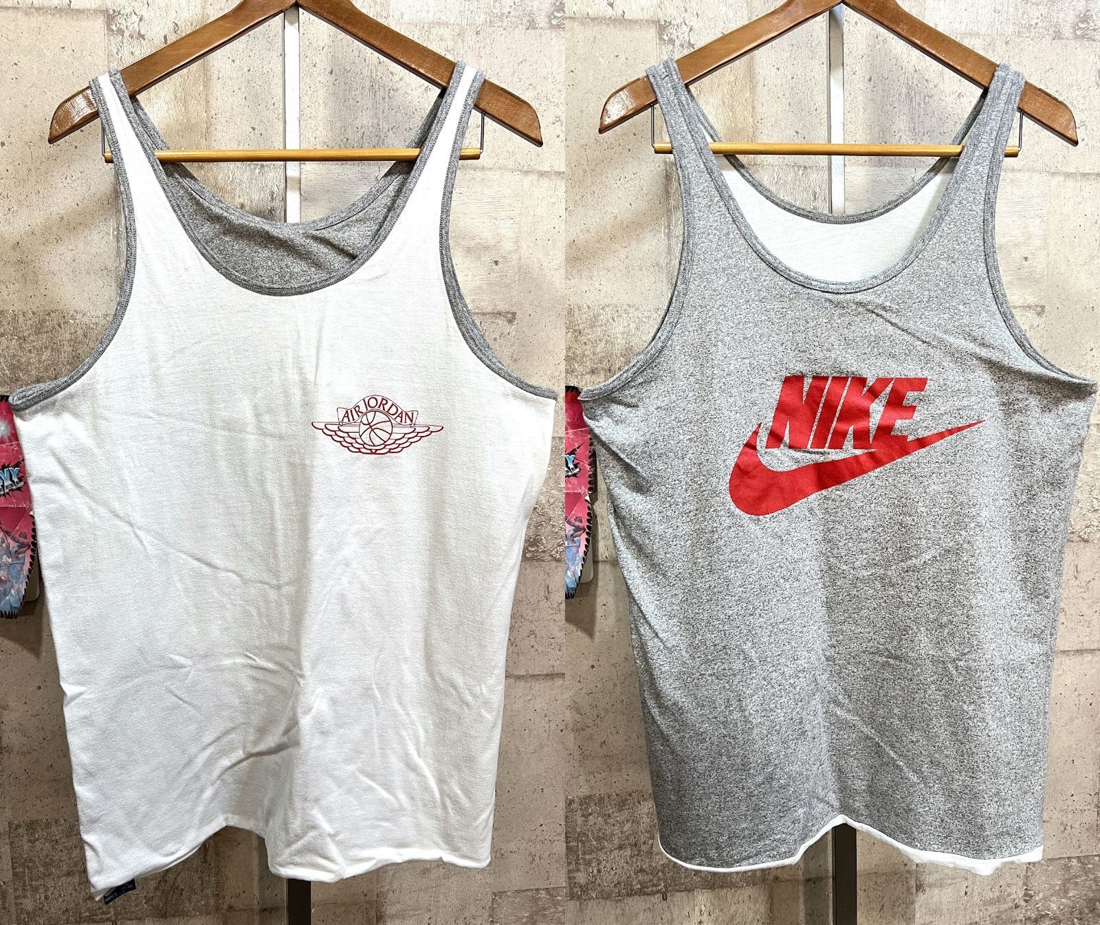 80s AIR JORDAN タンクトップ NIKE 紺タグ ビンテージ 80's 紺タグ NIKE ''AIR JORDAN'' 霜降りグレー タンクトップ