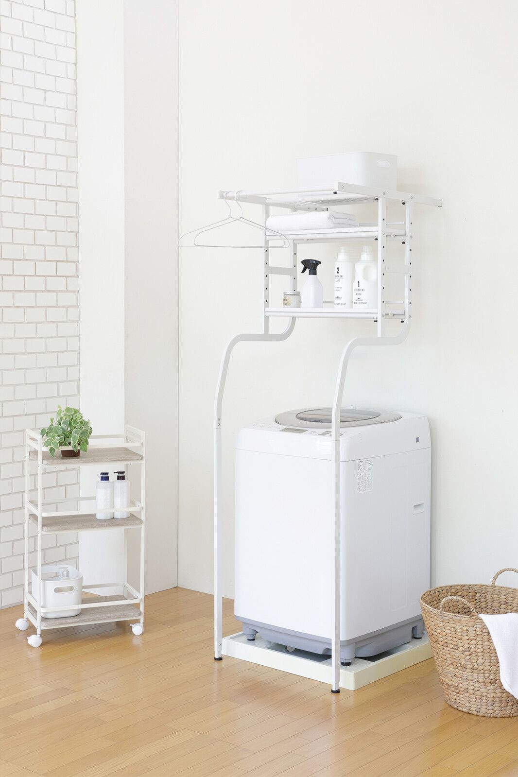 立て掛け洗濯機ラック