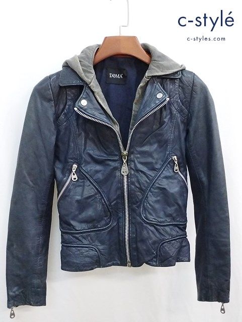 DOMA ドーマ　フード付き レザージャケット S　ライナー　ライダース DOMA（ドマ）｜レディースのライダースジャケット一覧 - WEAR