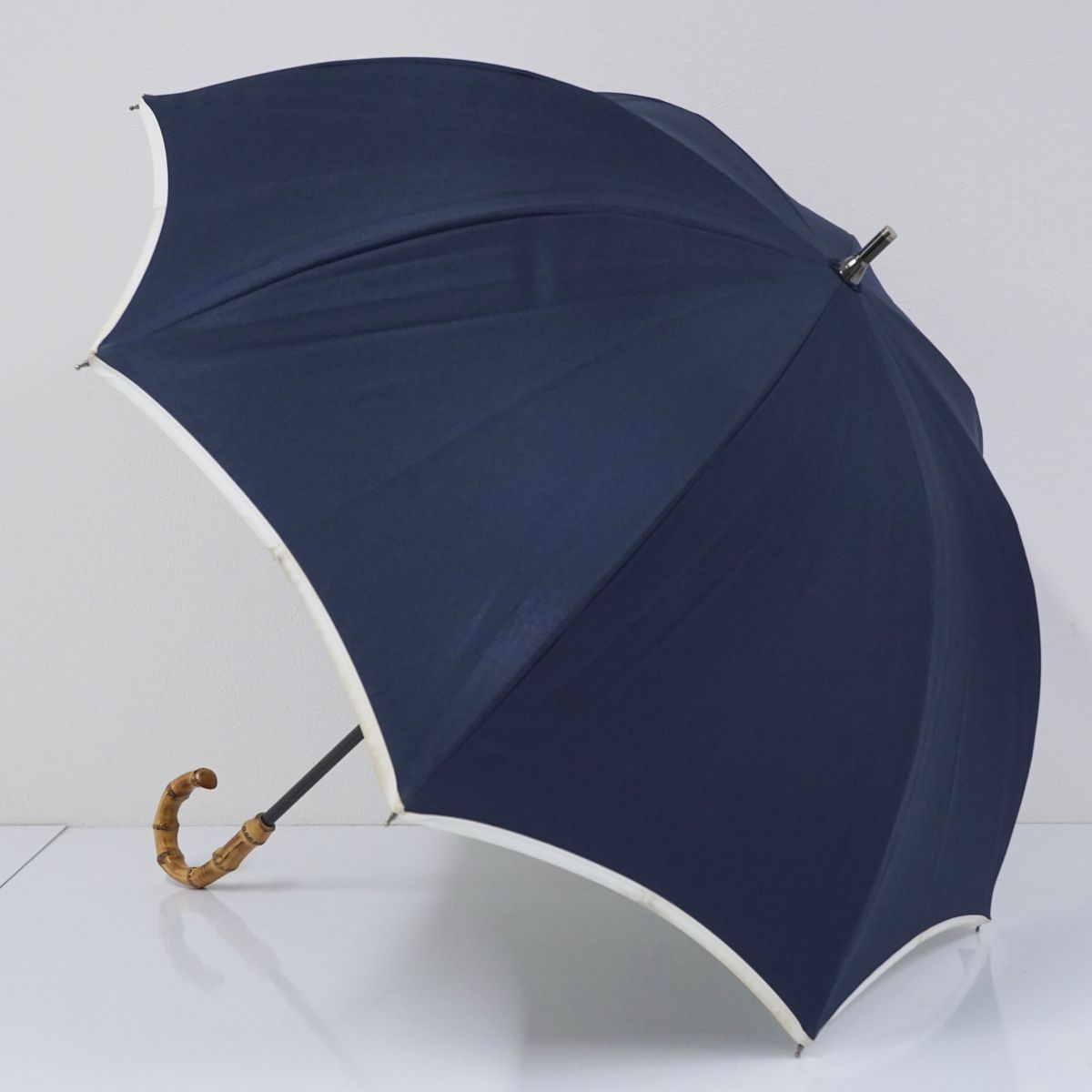 日傘 芦屋ロサブラン完全遮光日傘 USED品 ショートサイズ ネイビー