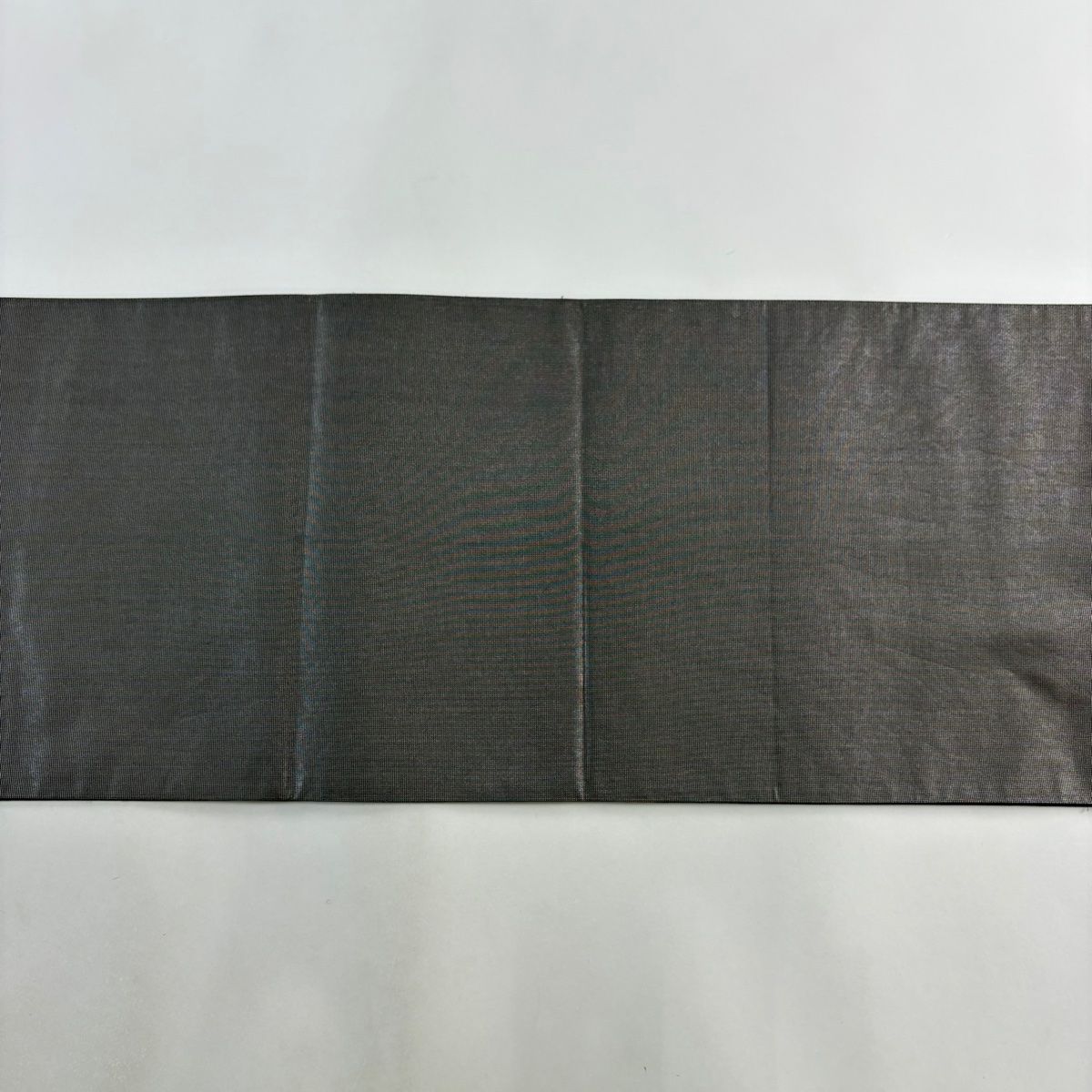 袋帯 美品 秀品 菱 華文 金銀糸 箔 黒灰 六通 正絹 【中古