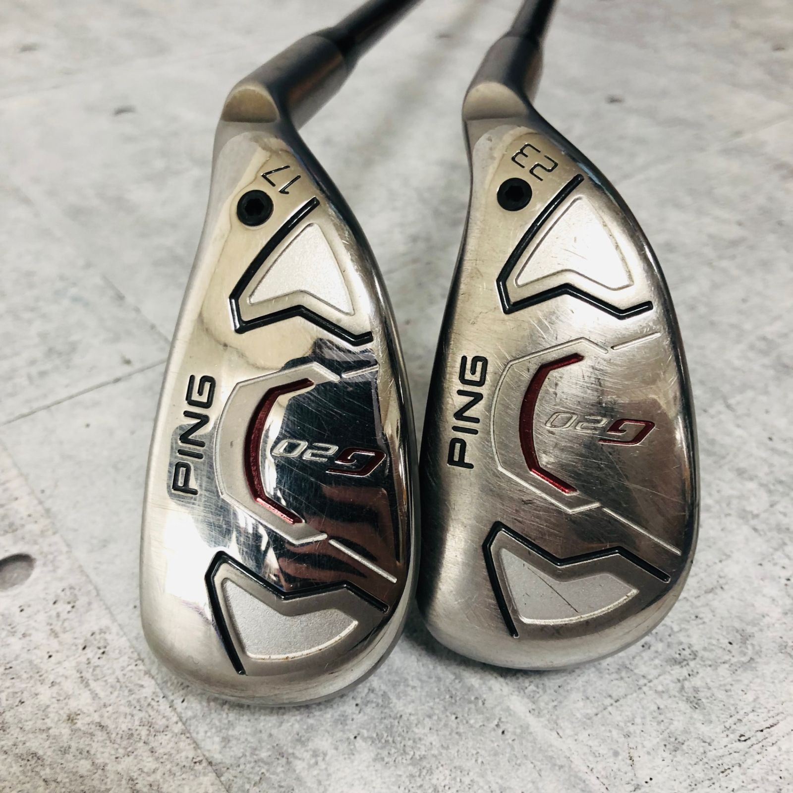 PING G20 ユーティリティクラブ 23度、17度　2本セット PING ピン G20 ユーティリティ ハイブリッド 20° 23° 2本 - メルカリ