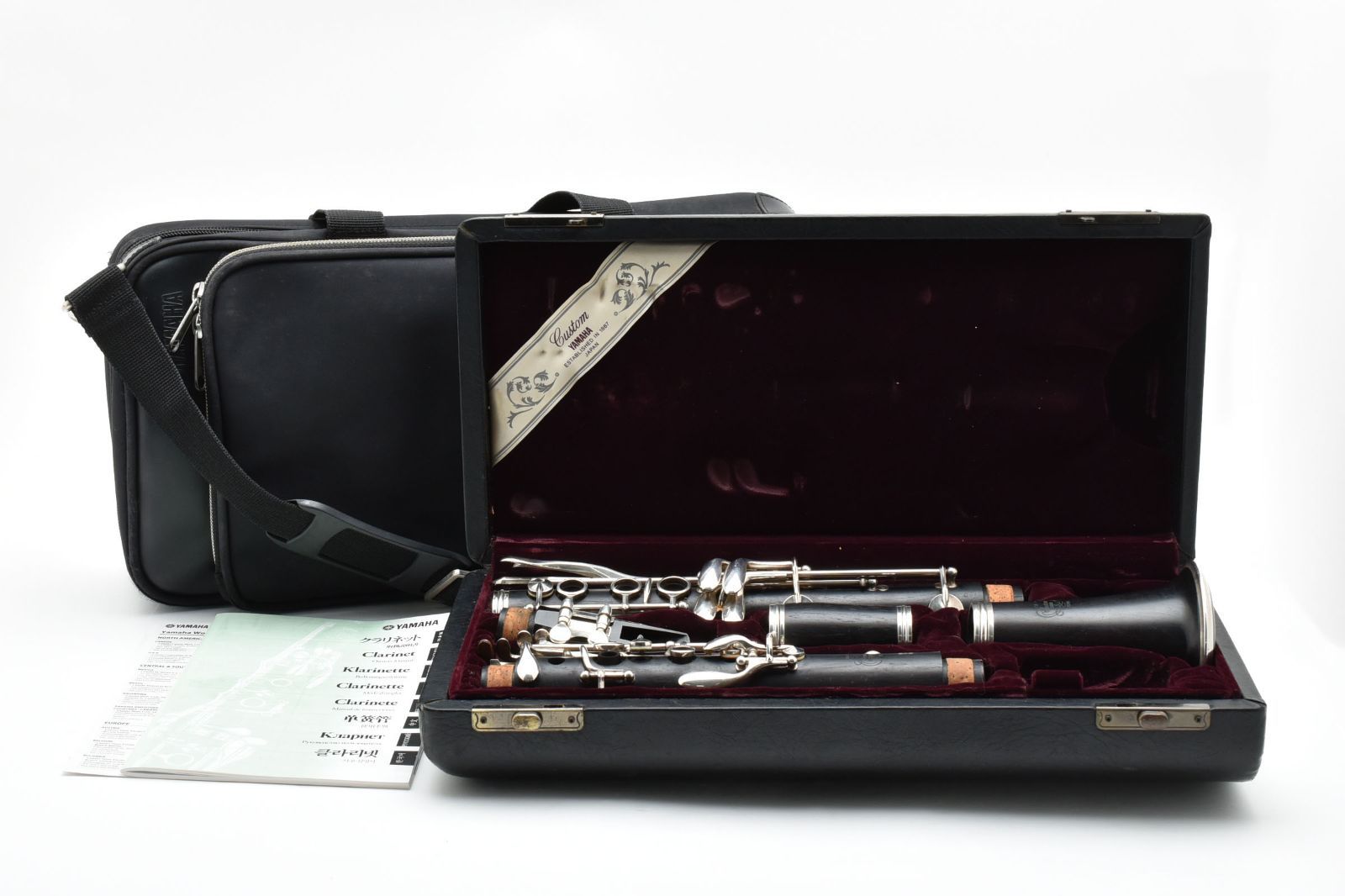 YAMAHA YCL-851 II カスタム クラリネット 木製 管楽器 ケース バッグ マウスピース 4C 付 吹奏楽 ヤマハ YCL851II