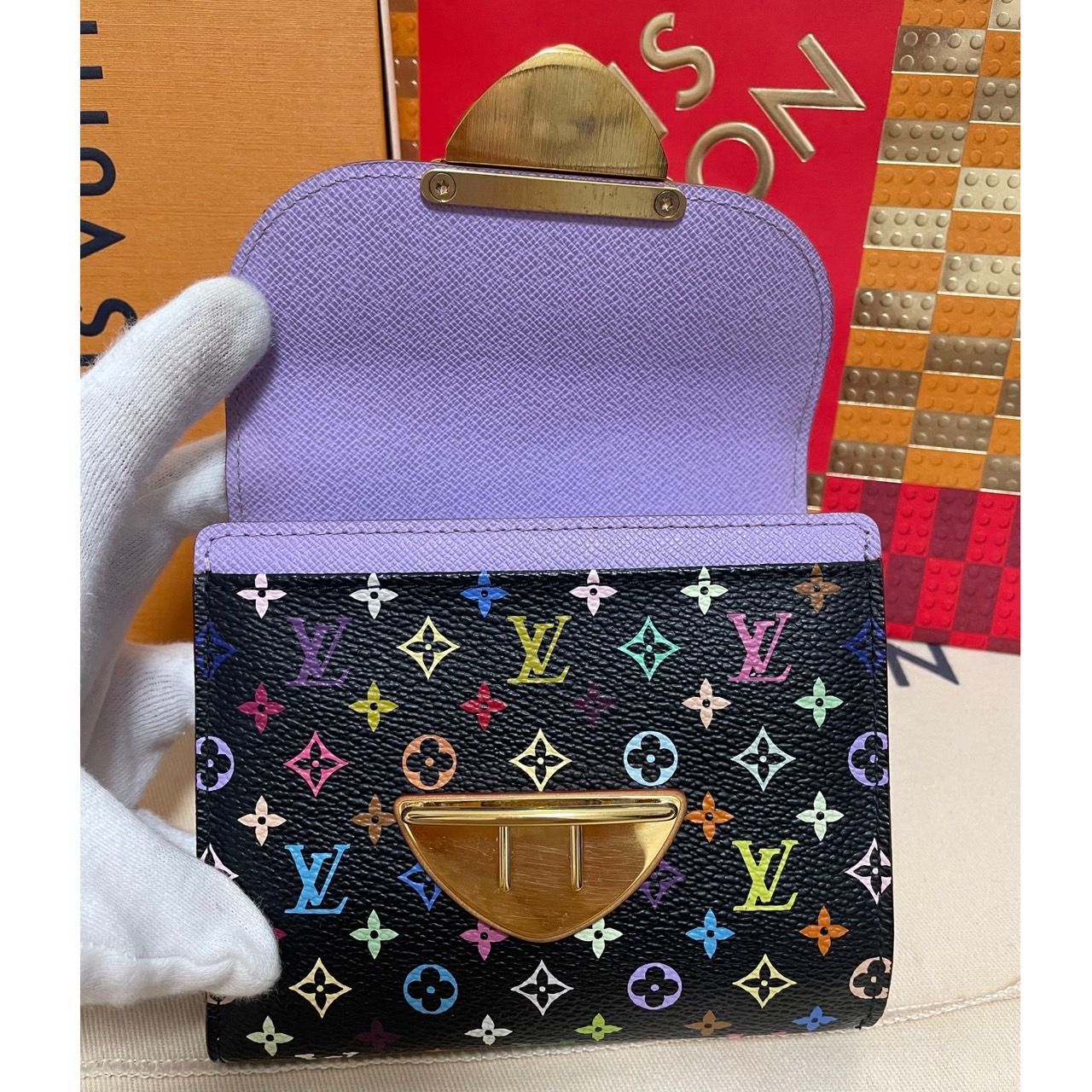 極上美品】ルイヴィトン モノグラム マルチカラー ポルトフォイユ  