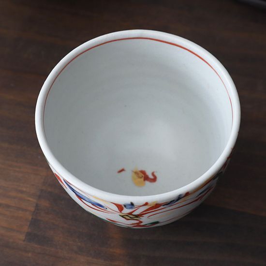 九谷焼 吉田美統 錦山窯 緑釉金彩桔梗文 金襴手 茶杯 茶碗 煎茶道具 九谷焼 吉田美統 錦山窯 緑釉金彩桔梗文 金襴手 茶杯 茶碗 煎茶