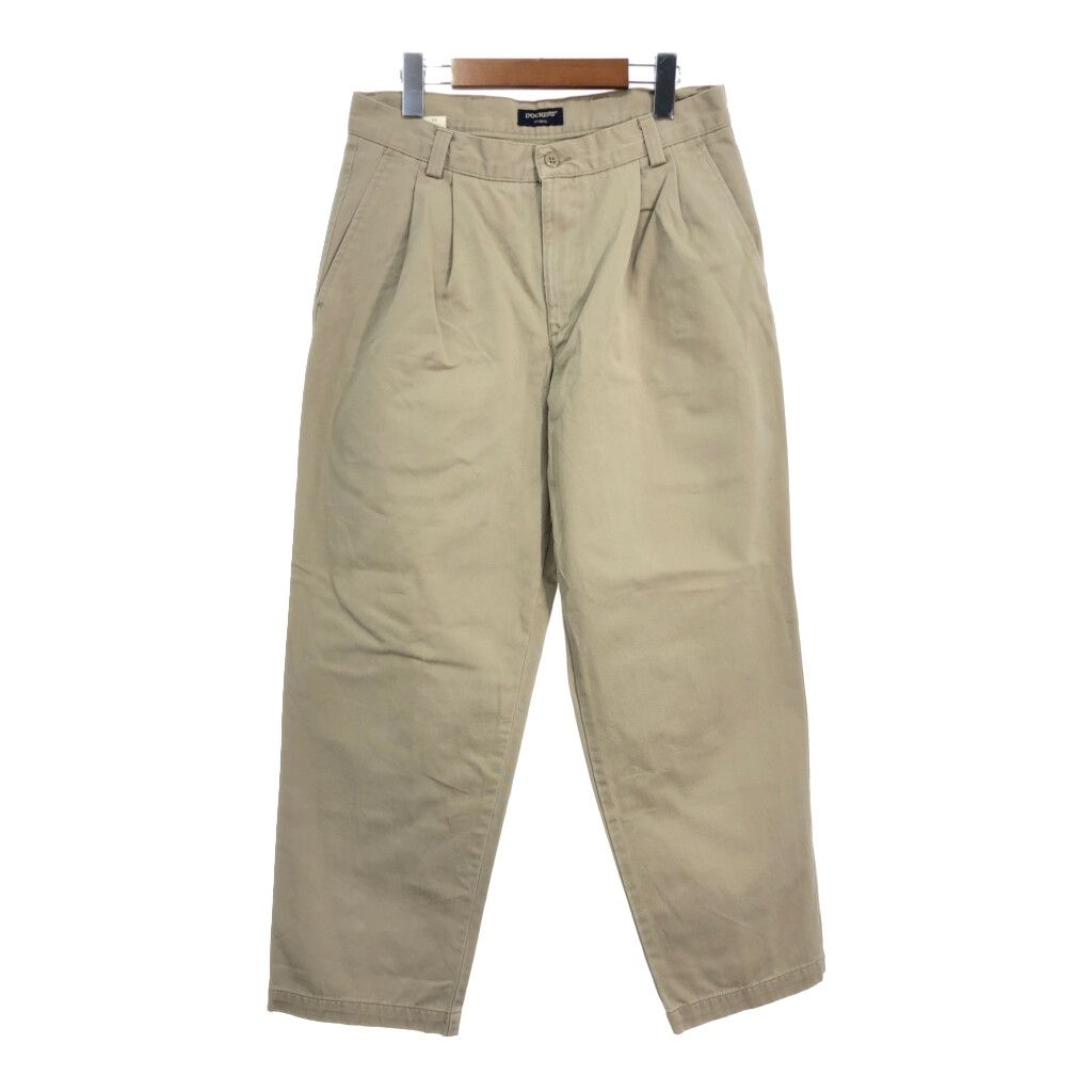 DOCKERS ドッカーズ 2タック チノパンツ ベージュ (メンズ W32 L30) 中古 古着 T1558