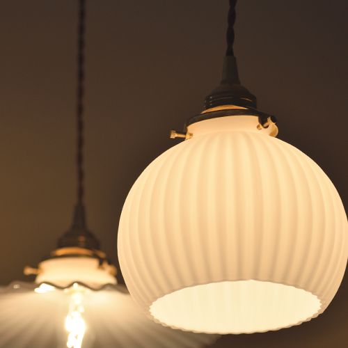 シェルペンダントライト丸型 ミルクガラス 照明 おしゃれ ダイニング用