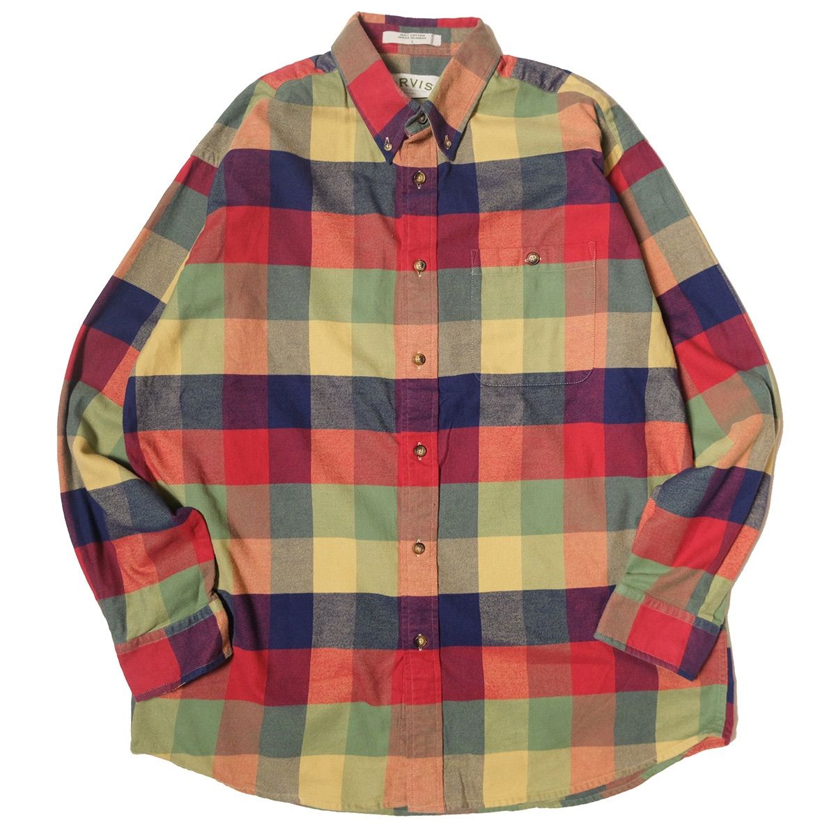 90's 00's オービス ORVIS ブロックチェック コットン