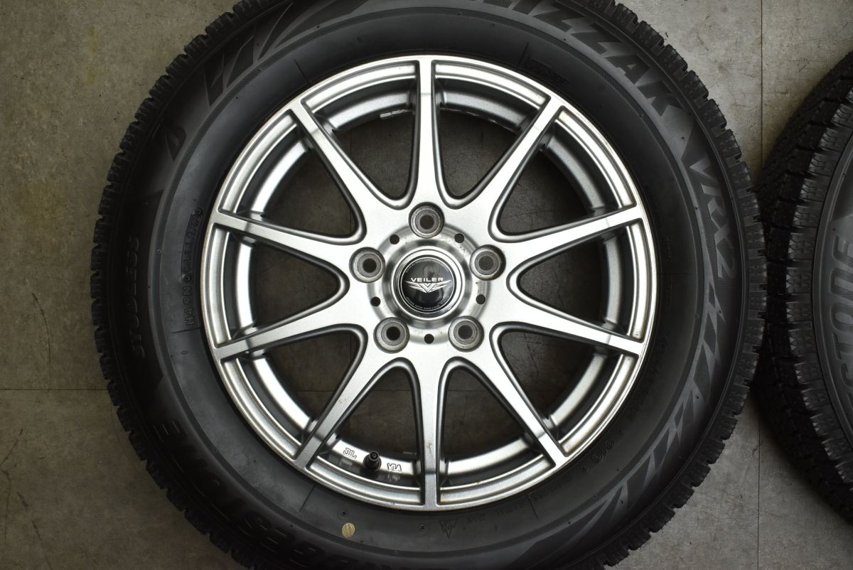 イボ・ライン付】VEILER 15in 6J +53 PCD114.3 ブリヂストン 