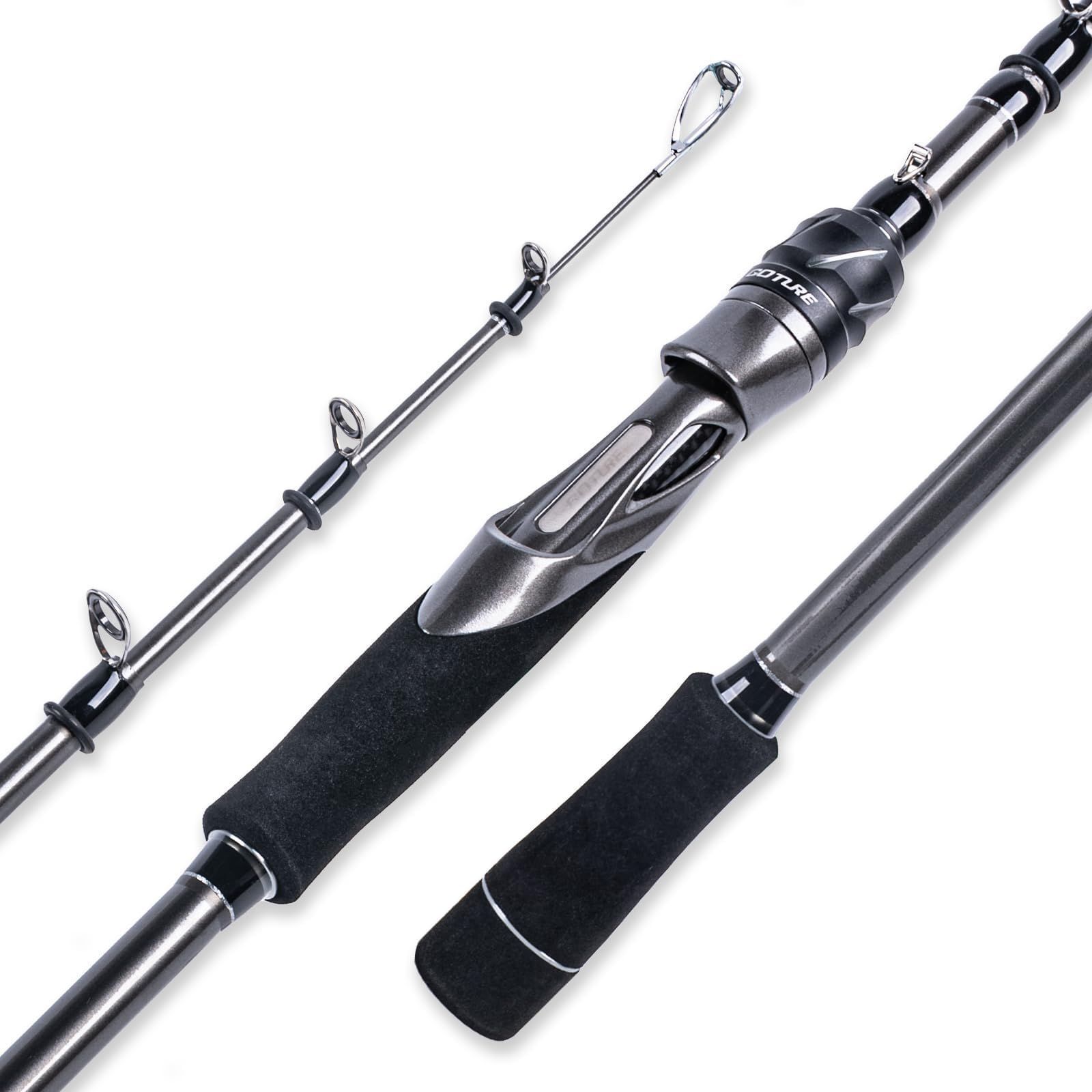 Size 2 1 M Goture ゴチュール コンパクトロッド 投げ竿 釣り竿 初心者 仕舞 43 cm 伸縮 超軽量 携帯型 振出竿 ちょい投げ NINJAシリーズ グレー