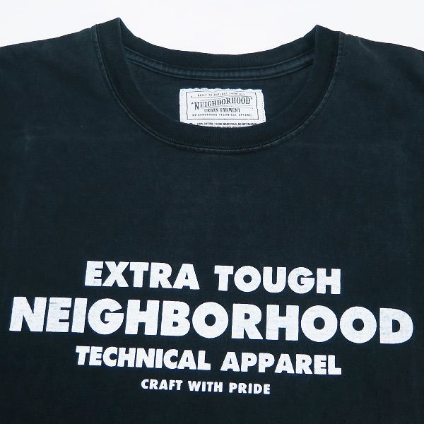 NEIGHBORHOOD ネイバーフッド EXTRA TOUGH NEIGHBORHOOD エクストラ タフ ネイバーフッド Tシャツ ブラック ショートスリーブ カットソー 半袖