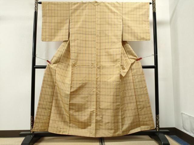 平和屋着物○本場縞大島紬 縞 丸恵謹製 証紙付き 正絹 逸品 未