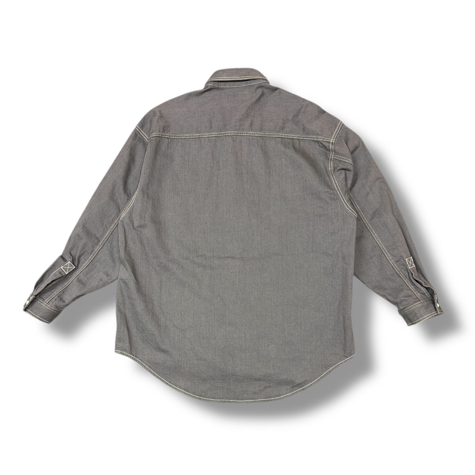 参考上代27500円 Graphpaper 21SS Denim Regular Collar Shirt デニムレギュラー シャツ グラフペーパー GM211-50077B グレー 1 1510M6