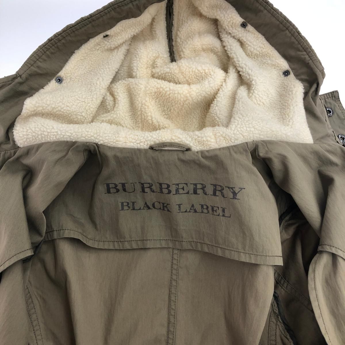 良好 BURBERRY BLACK LABEL バーバリーブラックレーベル モッズ コート