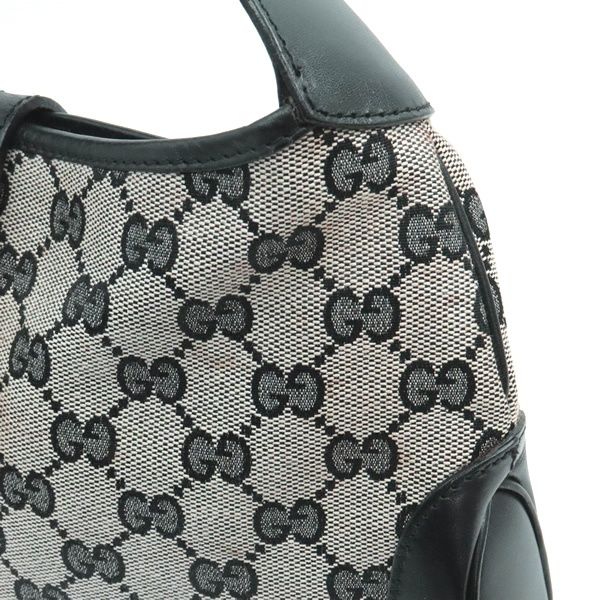 グッチ GUCCI ジャッキー ショルダーバッグ スモール GG柄 黒×グレー