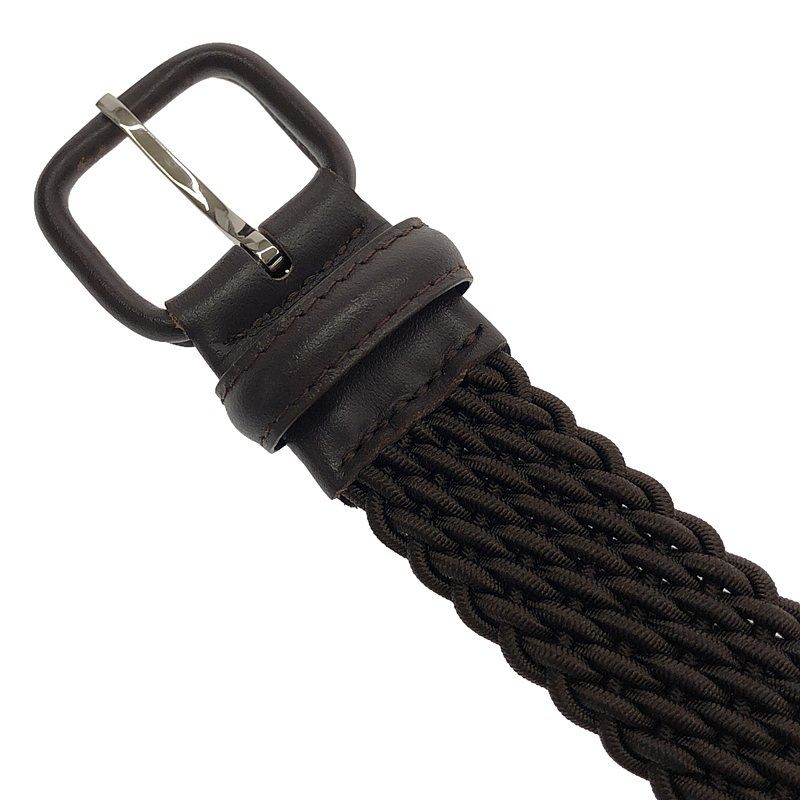 【美品】  LAIGLON / レグロン | エラスティック メッシュ ベルト | 85/34 | ブラウン | メンズ 美品】 LAIGLON / レグロン | エラスティック メッシュ ベルト | 85/34