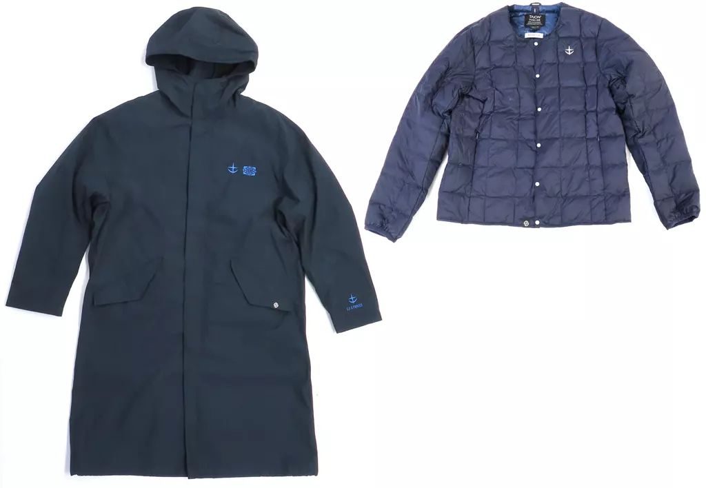 アウターウェア 地球連邦軍マーク STRICT-G フードコートインナーダウンセット E.F.S.F. ネイビー Mサイズ 「機動戦士ガンダム×TAION」
