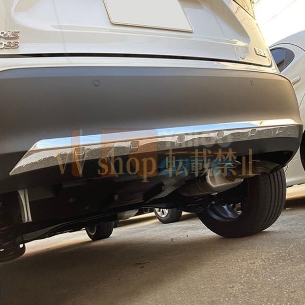 ヤリス クロス MXPB1 MXPJ1 2020年 リアバンパープロテクター ガーニッシュ 傷付き防止 ステンレス製 鏡面 メッキ カスタムパーツ 5079 BRIGHTFACE_UK