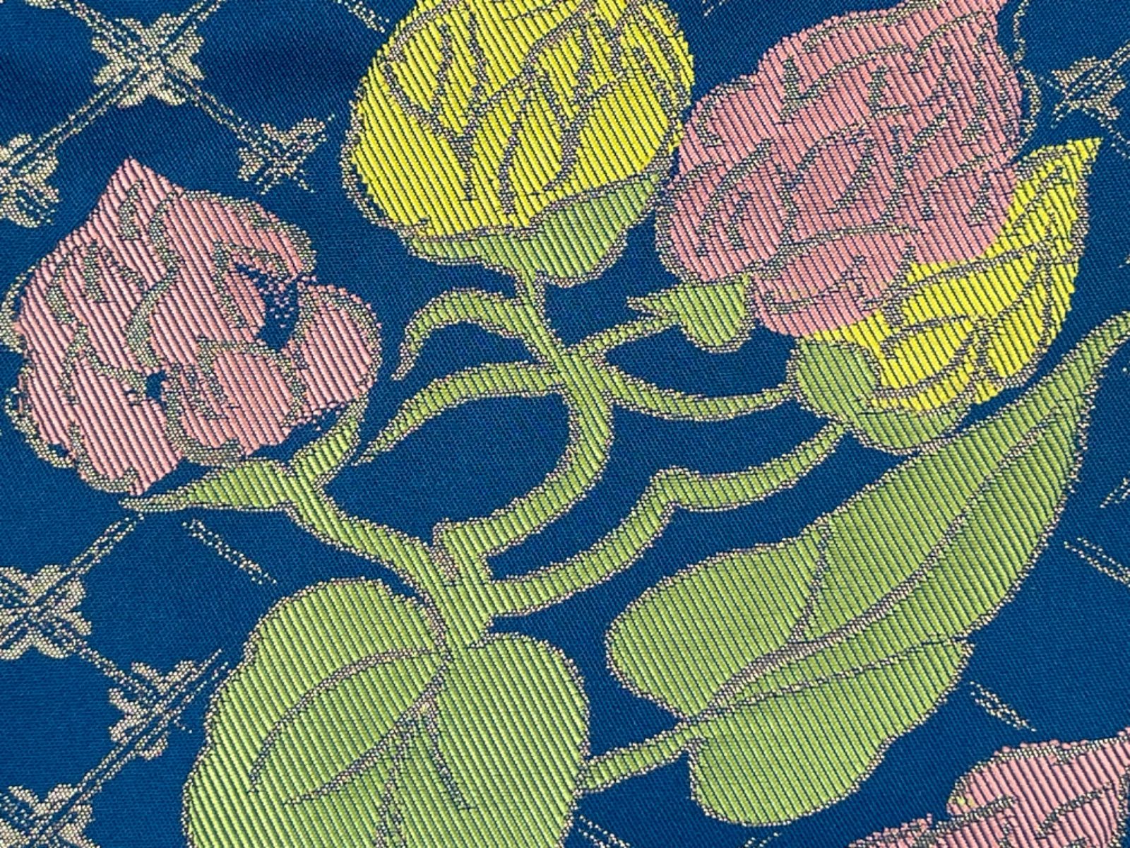 豪華絢爛綺麗美品Gブルー×花正絹六通袋帯☆桝屋高尾☆ - メルカリ