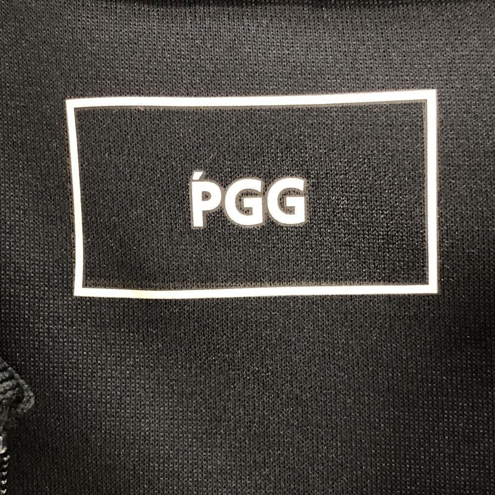 超美品】PGGパーリーゲイツ ノースリーブポロシャツ 黒×白 格子レース