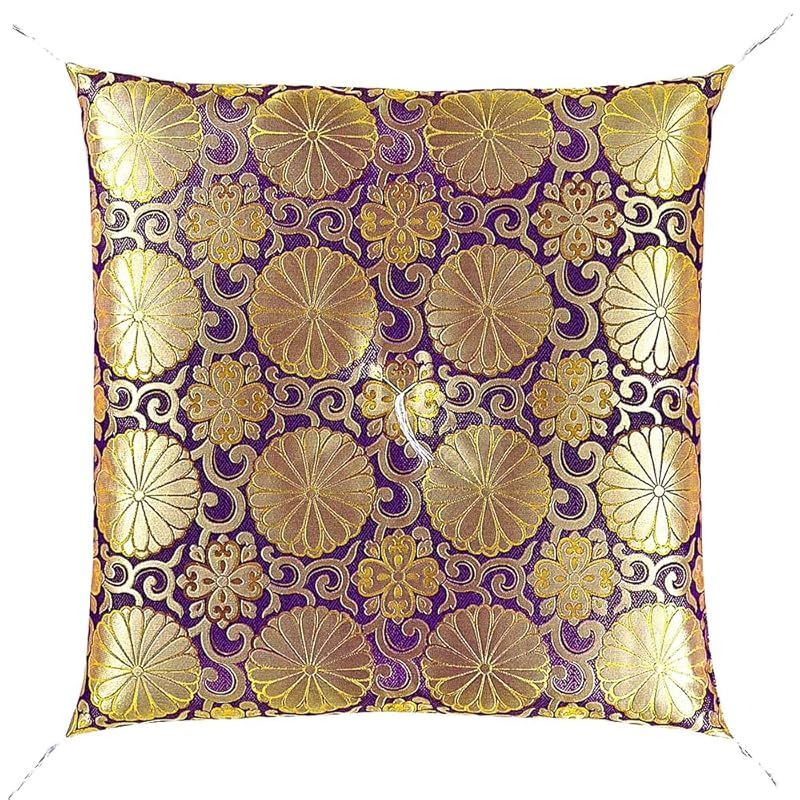 仏壇屋 滝田商店 御前 座布団 仏前座布団 新金通 紫 ◆法事 法要 仏壇 仏事 お盆 お寺用 金襴 お盆用品 0