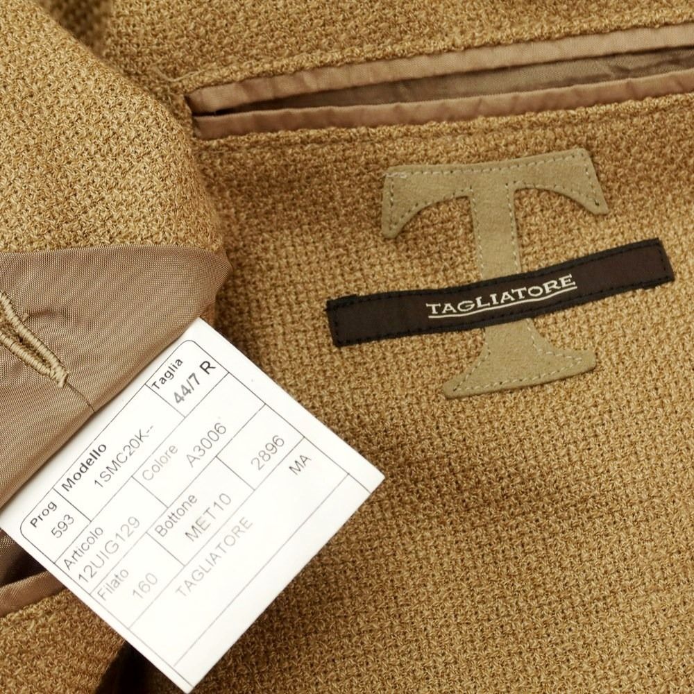 <美品>TAGLIATORE ベージュ ウール ダブル ジャケット　サイズ44 中古】タリアトーレ TAGLIATORE ウール ダブルジャケット