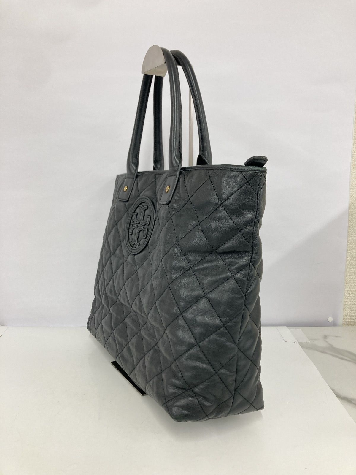 Tory Burch 黒 レザー キルティング ビジネスバッグ Tory Burch/トリーバーチ】 キルティング トートバッグ ナイロン