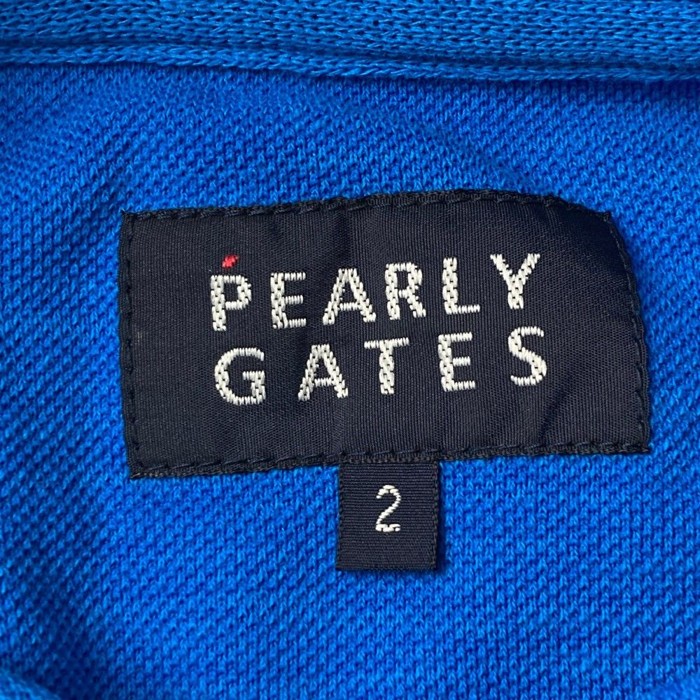 サイズ：2 PEARLY GATES パーリーゲイツ  半袖ポロシャツ  ブルー系 [240101441860] ゴルフウェア レディース ストスト サイズ：2 PEARLY GATES パーリーゲイツ 半袖ポロシャツ ブルー