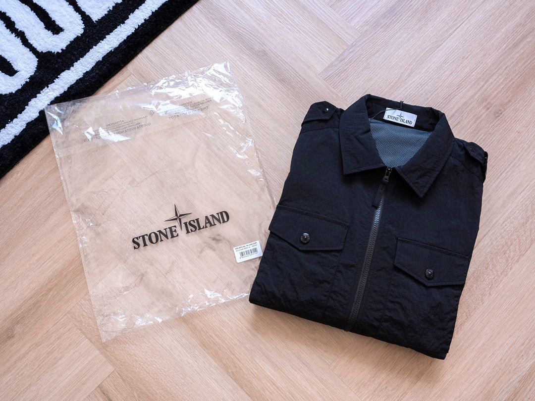 Stone Island 24F/W ナスラン 裏起毛 メッシュ ジャケット ショルダーエポレット ネームプレート ジャケット アウター