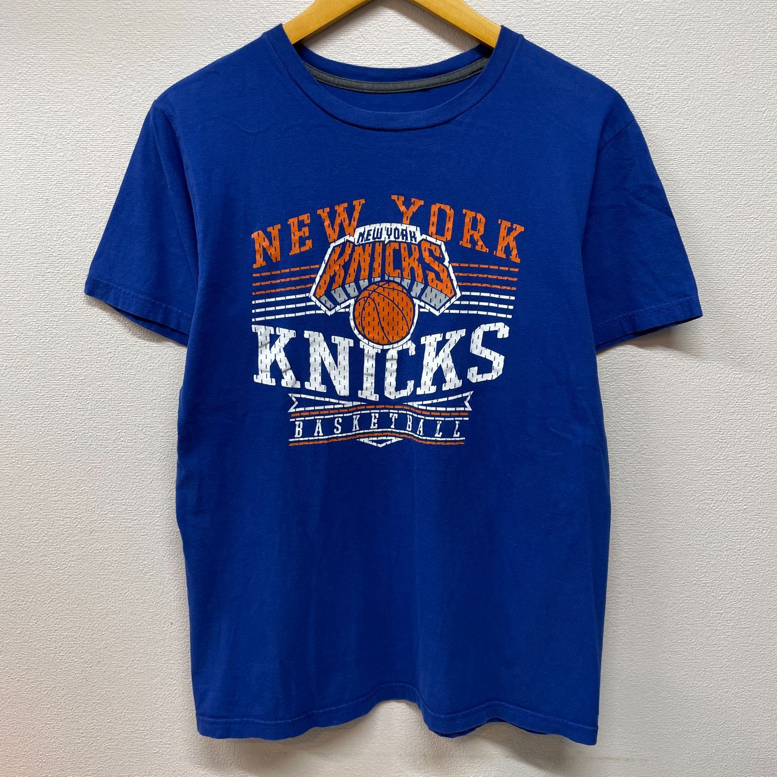 古着 L NBA ニューヨーク・ニックス 公式 Tシャツ クルーネック 青 