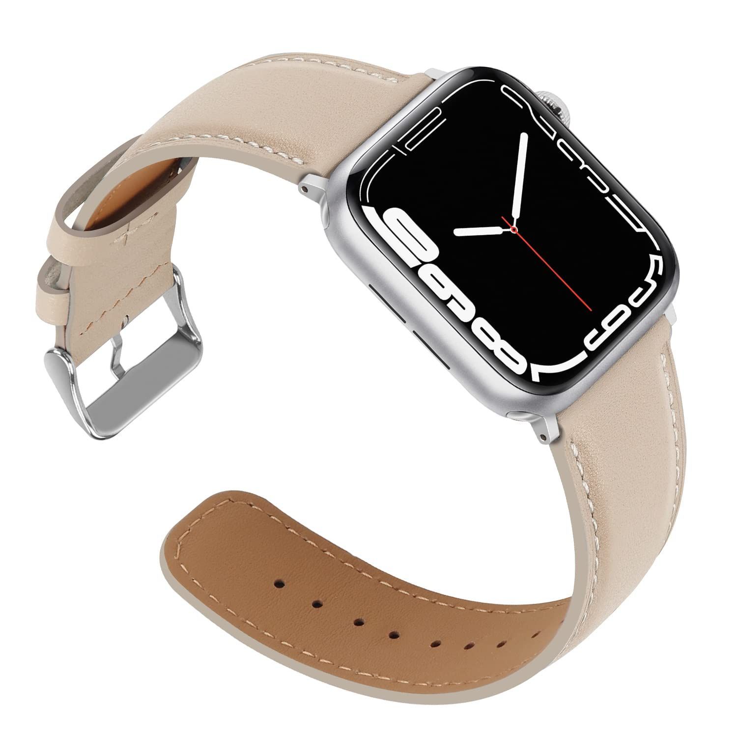 Anlinser コンパチブル Apple Watch バンド 49mm 46mm 45mm 44mm 42mm 41mm 40mm、本革交換用バンド アップルウォッチ Ultra 2/Ultra シリーズ10/9/8/7/6/5/4/3/2/1/