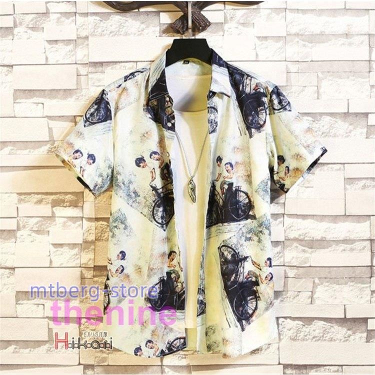 メンズ 総柄シャツ