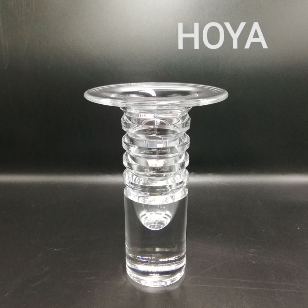 【まとめ買いお値引きあり】HOYAホーヤ保谷CRYSTALクリスタル花瓶円柱新品未使用