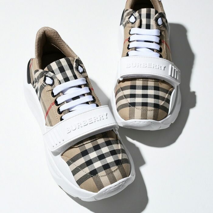 バーバリー レディース スニーカー NEW REGIS L CHK 8050509 BURBERRY: New Regis sneakers in fabric with jacquard Vintage