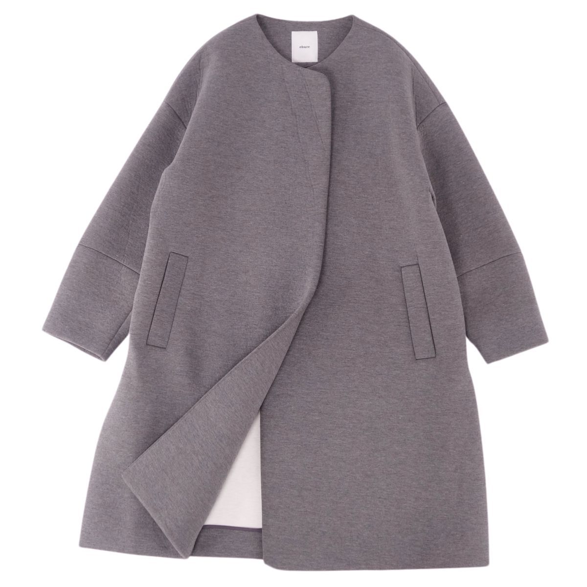 ebure コート グレー 36 ebure エブール リュクスシャルムビーバー