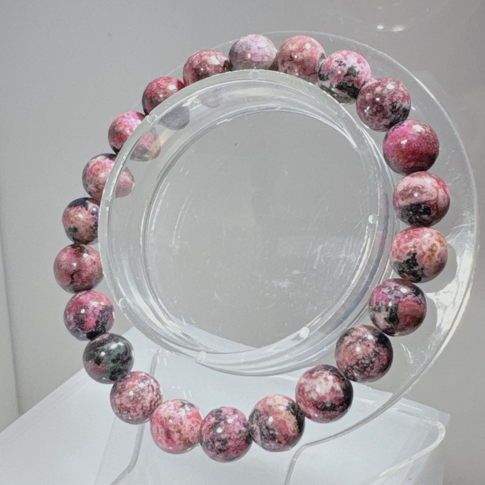 ピンクスギライトブレスレット杉石ブレスレットNO25-2376鑑別付き