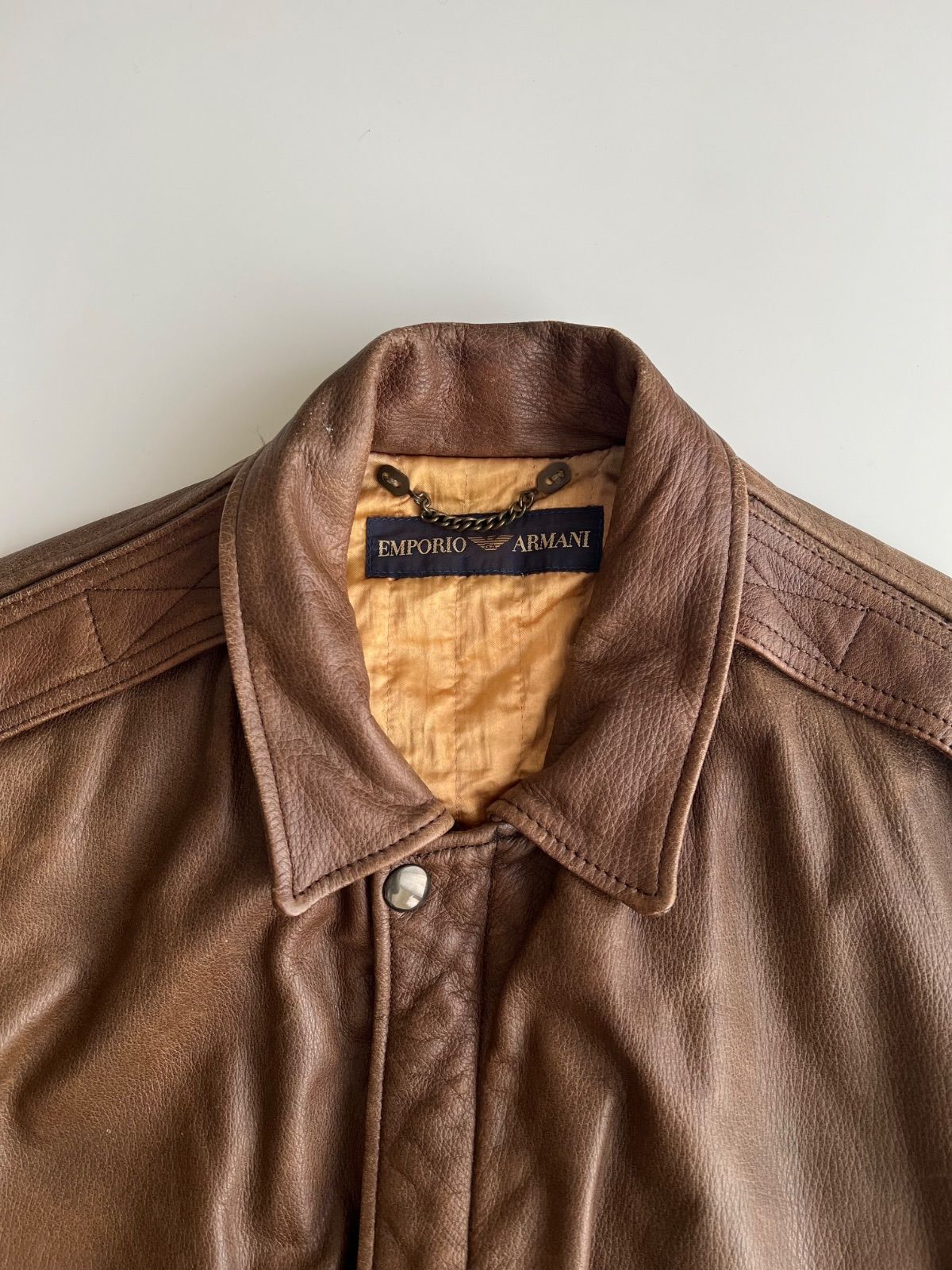Emporio Armani ヴィンテージレザージャケット アーカイブ 1980s EMPORIO ARMANI A-2 LEATHER JACKET 1980年代 オールド
