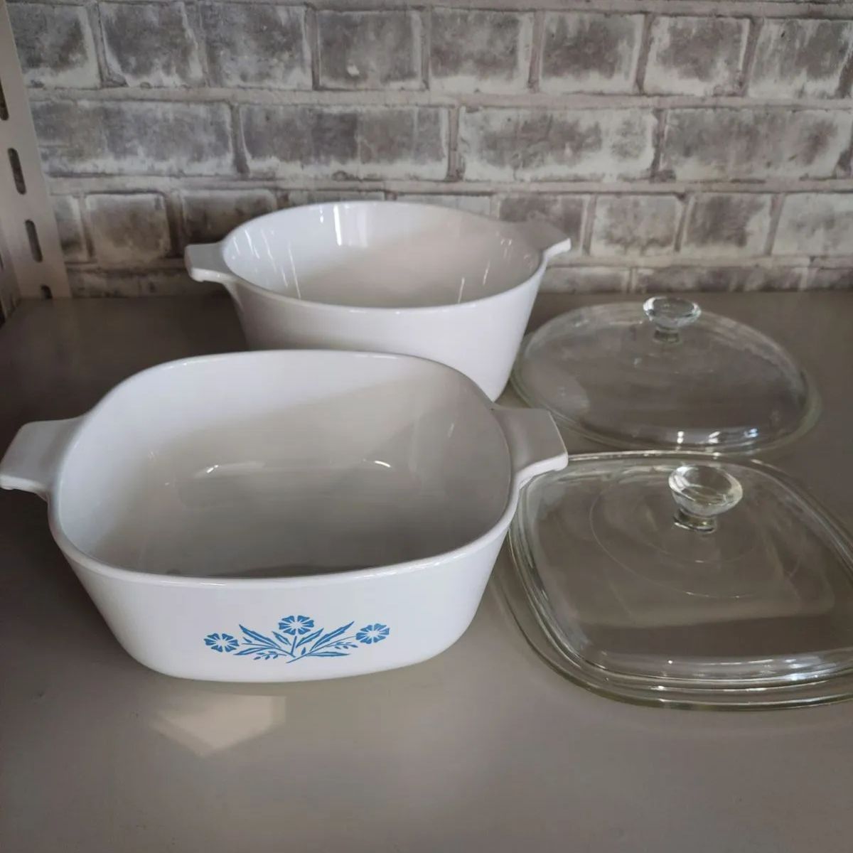 CORNING WARE コーニングウェア 蓋付き キャセロール ブルーフラワー