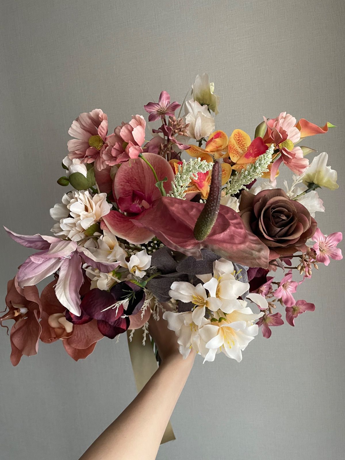 No.2619 クラッチブーケ ブートニア アーティフィシャルフラワー 造花