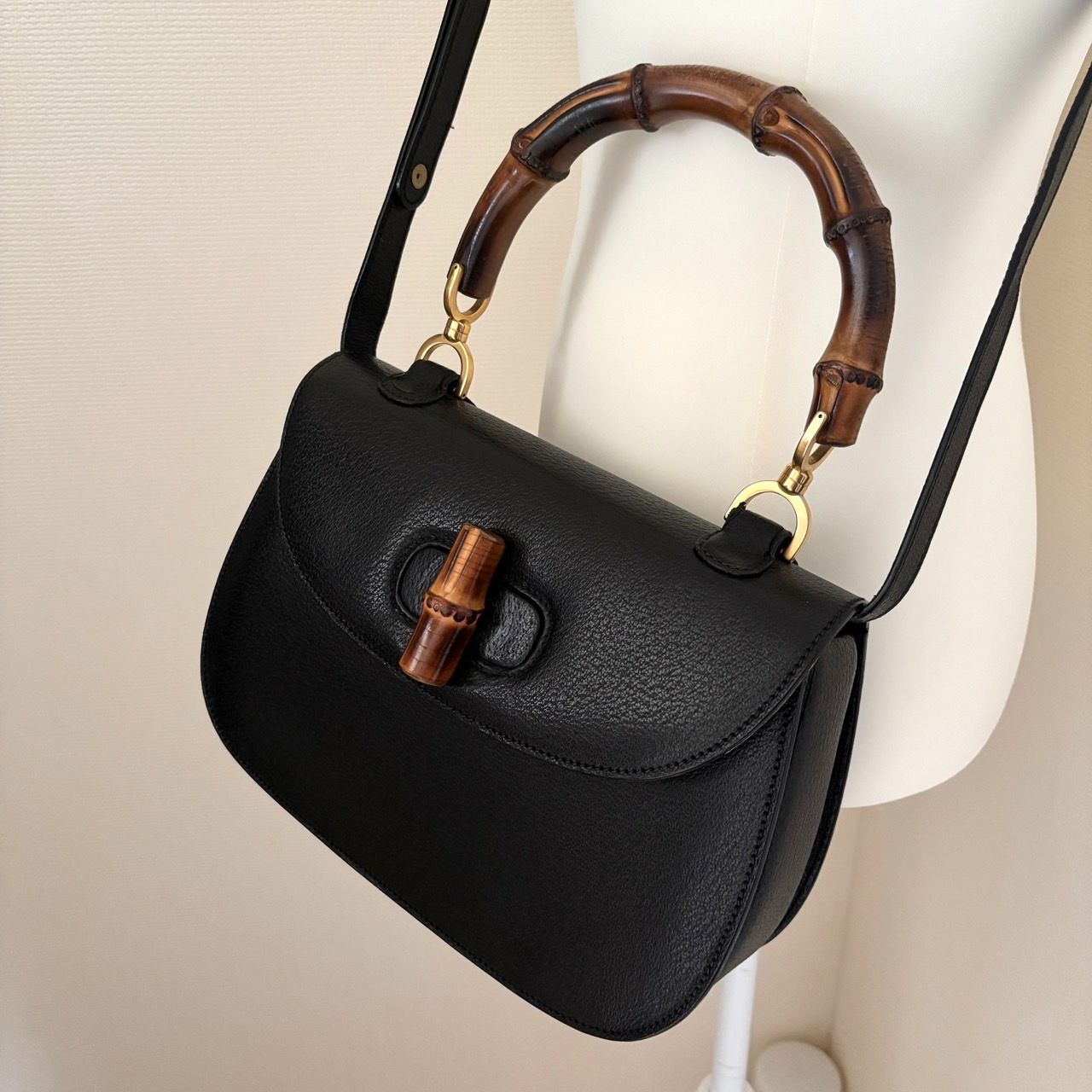 極美品】GUCCI グッチ 2way バンブー ショルダーバッグ ターン