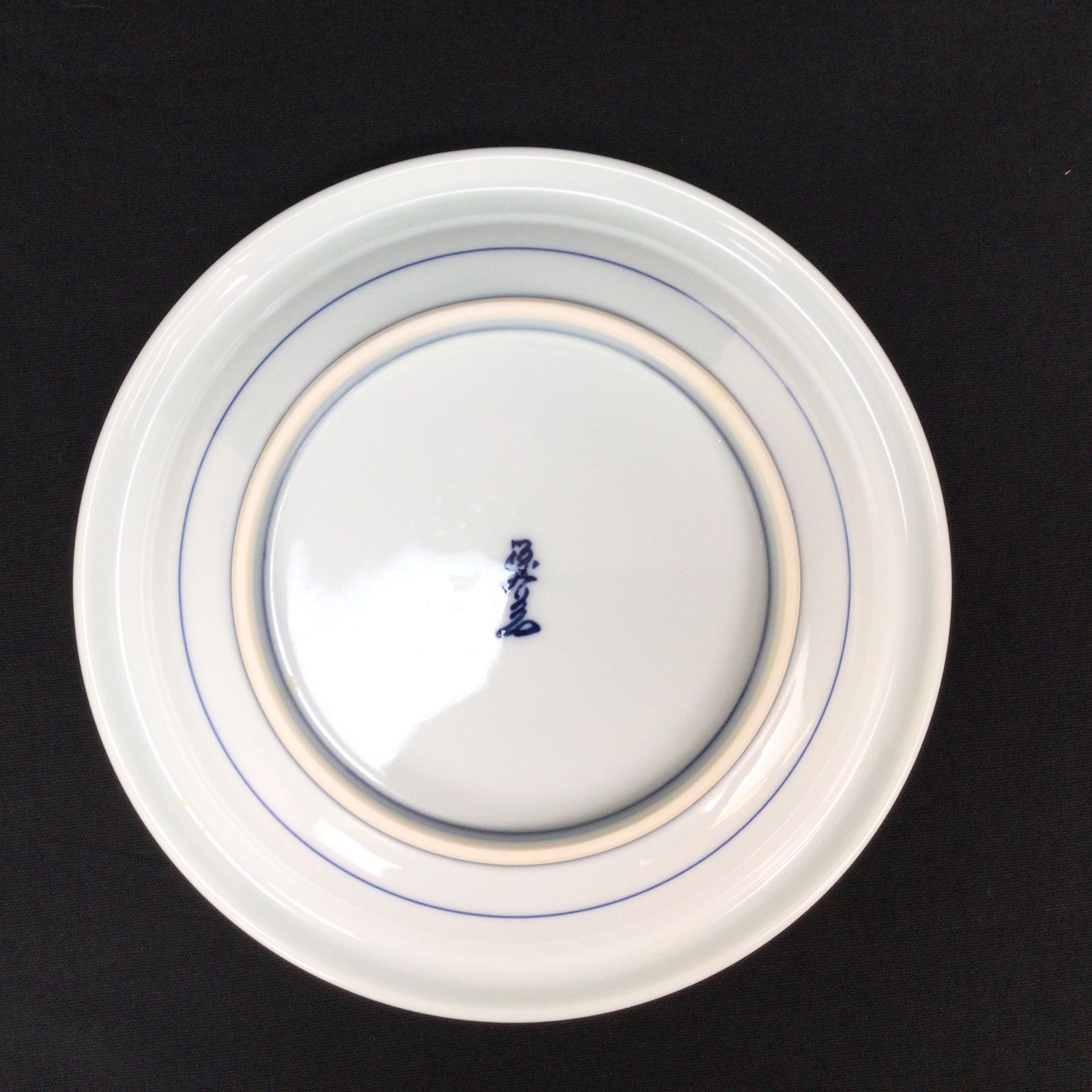 1410 有田焼 源右衛門 染付蟹絵 銘々皿 3枚セット 食器 工芸品 お皿