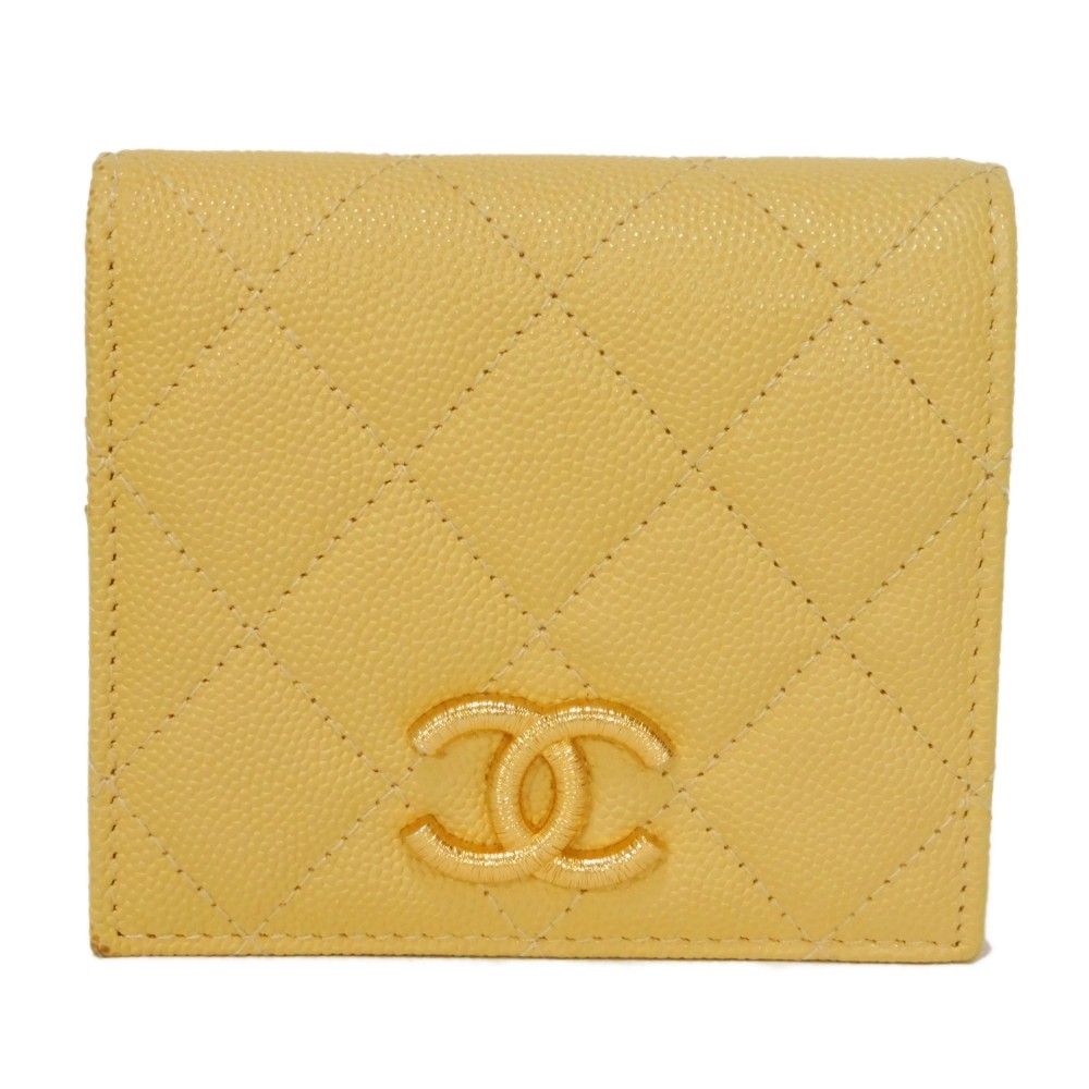 CHANEL シャネル スモール フラップ ウォレット CCマーク キャビア